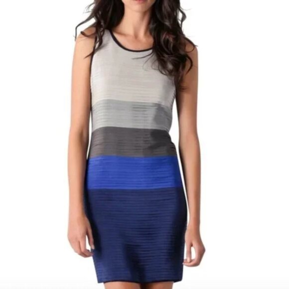 Rag & Bone Silk Blue Layered Bodycon Dress Size S - Picture 1 of 8